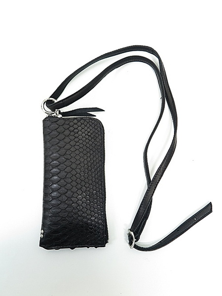 SALE20%OFF/KMRii・ケムリ/Snake Skin Drop Purse 02 WALLET/BLK