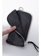 KMRii・ケムリ/Snake Skin Drop Purse 02 WALLET/BLK_画像9