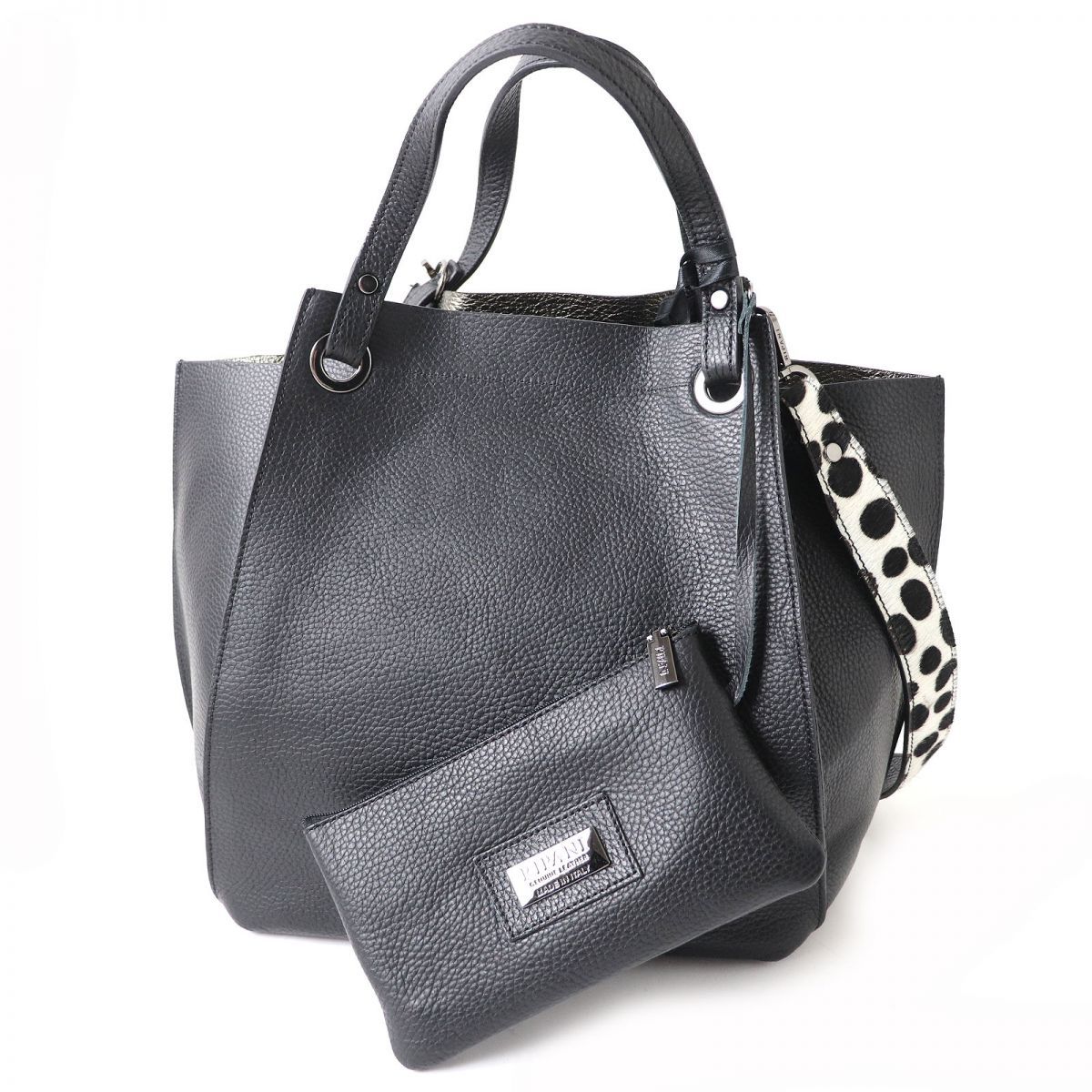 注目 ♡超美品 Leilian 本革 高級品 シュリンクレザー トートバッグ