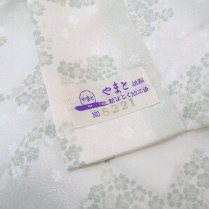ゆめsaku 新品 やまと誂製 桜 市松 刺繍衿付“どこから見ても満開の和の時間”仕付け糸付 長襦袢 r-48の画像2