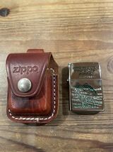 未使用品 希少 ブラックバス ZIPPO ジッポー 本革ケース付き_画像1