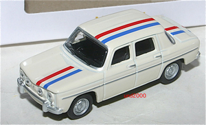  Norev 3 -inch Renault 8yuito Gordini Renault 8 Gordini white Norev 1/64 Tomica size 