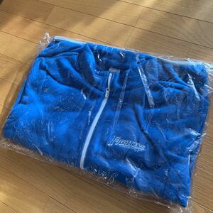  not for sale day ham fleece jacket F( free ) size * blue series long sleeve * Japan ham Fighter z official goods protection against cold material Logo embroidery unopened 