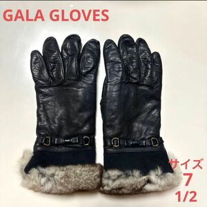 GALA GLOVES 2way レザーグローブ イタリア製 黒革手袋 革手袋 イタリー