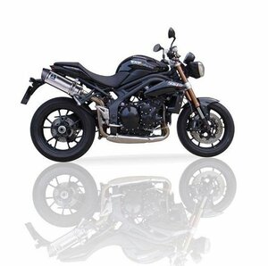 IXIL(イクシル) TRIUMPH ST1050 SPEED TRIPLE '11-'15(515NV) SOVE オーバル 左右2本出し スリップオン マフラー【送料800円】