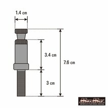 汎用 丸形ミニヨーロピアンウインカー シルバー/クリア M10*76mm取付ステー付 2個SET/バリオス ゼファー 400 χ 750RS 1100【送料800円】_画像6