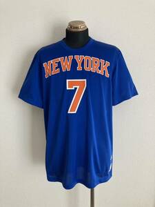 【NEW YORK KNICKS】Tシャツ J/Oサイズ #7 ANTHONY カーメロ・アンソニー adidas製 良品 スポーツ素材 NBA 送料無料 
