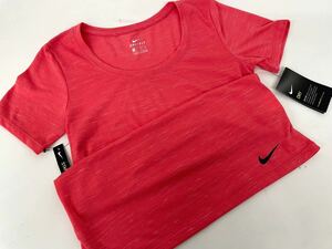 新品■NIKE ナイキ レディース ドライフィット 半袖シャツ XS 蛍光 スポーツ ランニング ジム ヨガ