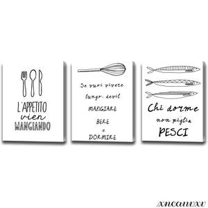 Art hand Auction Stylish art panel kitchen cooking fish interior room decoration decoration painting wall hanging modern abstract monochrome simple stylish, artwork, painting, acrylic, gouache