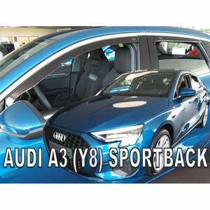 【M's】AUDI アウディ A3 GY スポーツバック (2021-) HEKO ドアバイザー サイドバイザー 1台分 (フロント+リア) ヘコ セット 新型 310272