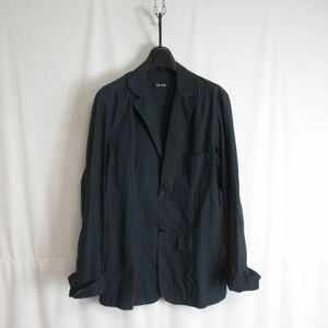 イタリア製 TACASI シャツ テーラード ジャケット ストライプ ブレザー Mサイズ メンズ シャツ ジャケット タキャシ ビームス取扱 綿