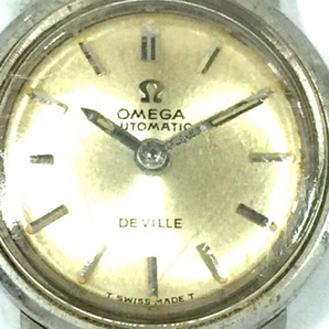 送料360円 オメガ 腕時計 フェイス デヴィル Deville ラウンド SV金具 自動巻き レディース 稼働 QT021-91 同梱NGの画像2