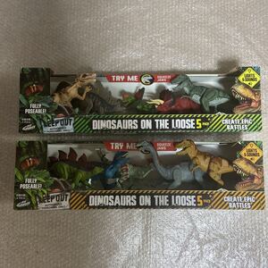 新品 光る 鳴る DINOSAURS ON THE LOOSE 10 PACK ティラノサウルス T-REX トリケラトプス スピノ ディロフォ ステゴ おもちゃ インテリア