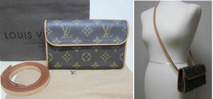 本物・美品・ルイヴィトン Louis Vuitton モノグラム ウエストポーチ ポシェット フロランティーヌ M51855　