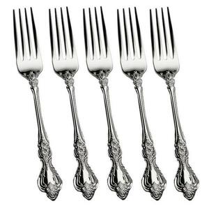 * Lucky wood Barcelona desert Fork 5ps.@18-8 stainless steel mirror finish made in Japan new goods 