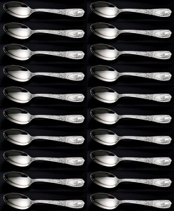 ★ラッキーウッドパリシリーズ洋白銀器ティースプーン２０Ｐ高級洋白銀器２０ミクロン銀仕上日本製新品