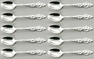 *. river silver rose Large tea spoon 10ps.@ clear light silver discoloration prevention processing made in Japan new goods 