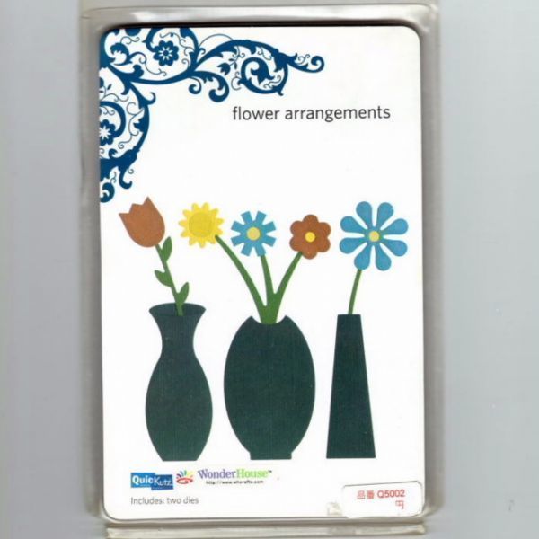 Unused Cutting Die [Quick Cuts 4x4 Double] Flowers and Vase, Handcraft, Handicrafts, Paper Craft, craft punch