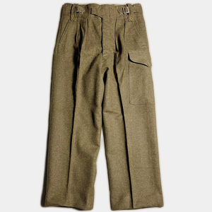 NOS! 50s England army Battle dress wool pants BRITISH ARMY BATTLE DRESS WOOL PANTS yellowtail tissue Army dead DEAD STOCK SIZE9