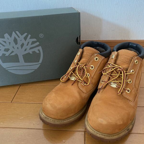 美品◆Timberland ティンバーランド AF NELLIE DBLE WHEAT YELLレザーブーツ 23399◆チャッカブーツ ◆サイズ7 24.0◆防水　冬用