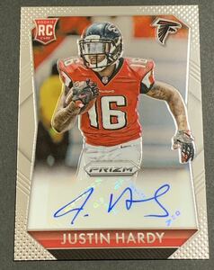 2015 Panini Prizm Football Justin Hardy Auto No.RS-JH RC Rookie NFL サイン　ルーキー