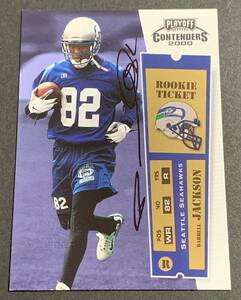 2000 Playoff Contenders Rookie Ticket Darrell Jackson Auto 131 RC Seattle Seahawks NFL サイン　ルーキー　カード