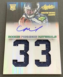 2013 Panini Absolute Football Christine Michael Jersey Auto /99 No.203 RC Rookie Seahawks NFL サイン　ルーキー　ジャージ　カード