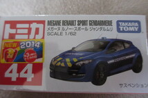 トミカ No44 メガーヌ ルノー・スポール ジャンダルムリ 新品未開封 2014_画像4