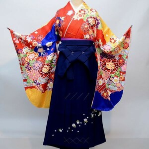 着物袴セット ジュニア用へ直し 135cm～143cm From KYOTO 袴変更可能 新品 （株）安田屋 NO29322-02