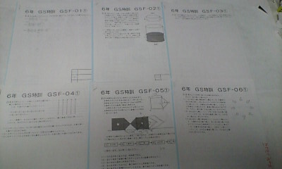サピックス SAPIX*GS特訓*6年 小6*算数/雙葉 桜蔭 難関 対策プリント*全6回 完全版
