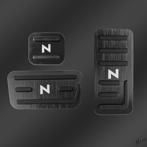 ◆Nシリーズ専用設計◆ ペダルカバー 3点セット メタルブラック アクセル ブレーキ パーキング 自動車 パーツ ホンダ Nシリーズ