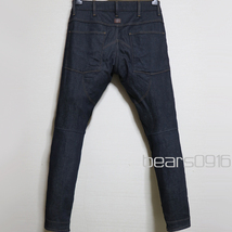 極美品 日本正規品 G-STAR RAW ジースターロゥ 5620 3D Slim ジーンズ デニムパンツ インディゴ 濃紺 リジットW34 L32_画像3