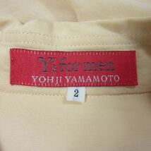 Yohji Yamamoto ヨウジヤマモト Y's for men ワイズフォーメン 赤タグ 赤ラベル ME-B52-455 シルク ボタン シャツ 2【中古】_画像4