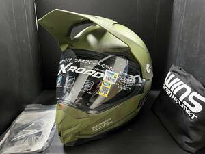 WINS ウインズ X-ROAD COMBAT エックスロード コンバット ヘルメット M D13マットアーミー グリーン/ブラック 定価29480円 (A50107-3)