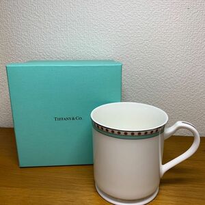 TIFFANY&Co. プラチナブルーバンド マグカップ ティファニー