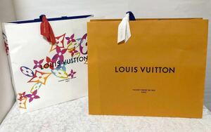 ルイヴィトン「LOUIS VUITTON」ショッパー2枚組2020クリスマス限定ショッパーと通常版(1458) ショップ袋 ブランド紙袋 折らずに配送