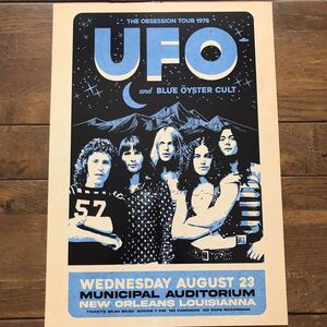  poster *UFO 1978 US Tour poster replica * Michael *shen car /UFO Live / flying V/MSG