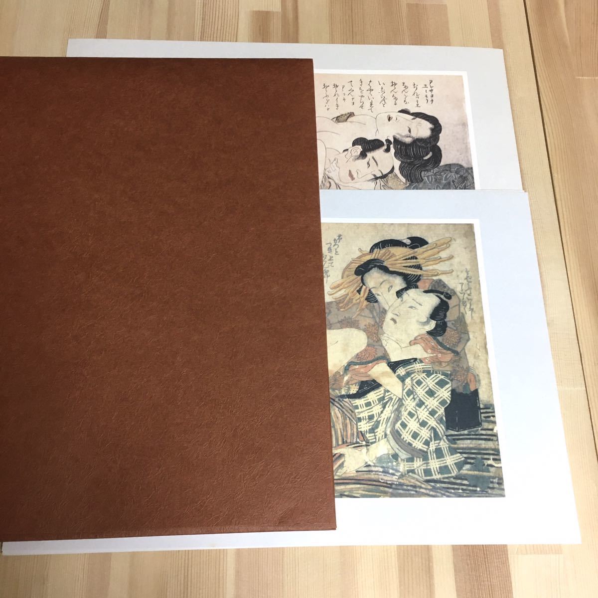 円高還元 木彫り春画 枕絵 あぶな絵 岳峯字彫之 鳥居清長画 その他