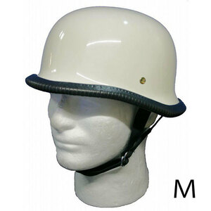 装飾用ハーフヘルメット　タイプ：ジャーマン　HA-04－アイボリー－サイズM