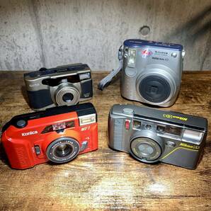 1円スタート フィルムカメラ インスタントカメラ 4点まとめセット Nikon AD3/Konica MT-7＆Z-up150VP/FUJIFILM instax mini IO ジャンクの画像10