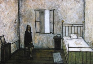Art hand Auction Bernard Buffet, Chambre, Framed paintings from rare art books, Popular works, Comes with custom mat and brand new Japanese frame, Bernard Buffet, Painting, Oil painting, Nature, Landscape painting