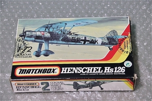 プラモデル マッチボックス MATCHBOX 1/72 HENSCHEL Hs126 ヘンシェル ドイツ 飛行機 戦闘機 未組み立て 古い 海外プラモ