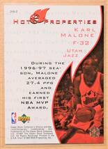 KARL MALONE (カール・マローン) 1997 HOT PROPERTIES トレーディングカード 382 【NBA,ユタ・ジャズ,Utah Jazz】_画像2