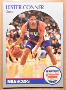 LESTER CONNER (レスター・コナー) 1990 NBA HOOPS トレーディングカード 【90s ニュージャージーネッツ NETS】