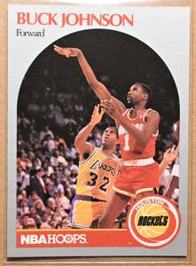 BUCK JOHNSON (バック・ジョンソン) 1990 NBA HOOPS vs マジックジョンソン トレーディングカード 【HOUSTON ROCKETS ヒューストンロケッツ