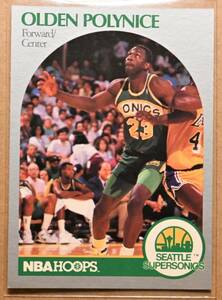 OLDEN POLYNICE (オルデン・ポリニス) 1990 NBA HOOPS トレーディングカード 【90s SEATTLE SUPERSONICS シアトルスーパーソニックス】