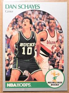 DAN SCHAYES (ダニー・シェイズ) 1990 NBA HOOPS トレーディングカード 【90s BUCKS ミルウォーキーバックス】