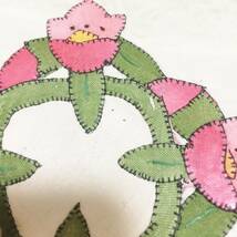 新品　花柄　布コースター　５枚セット　ピンク_画像8