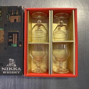 a1388 レトロ グラス NIKKA WHISKY ニッカウヰスキー 4点セット 長期保管品