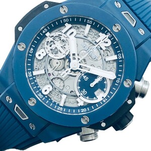 ウブロ HUBLOT ビッグバンウニコ UEFAチャンピオンズリーグモデル 441.EX.5129.RX.UCL22 ブルー 腕時計 メンズ 中古